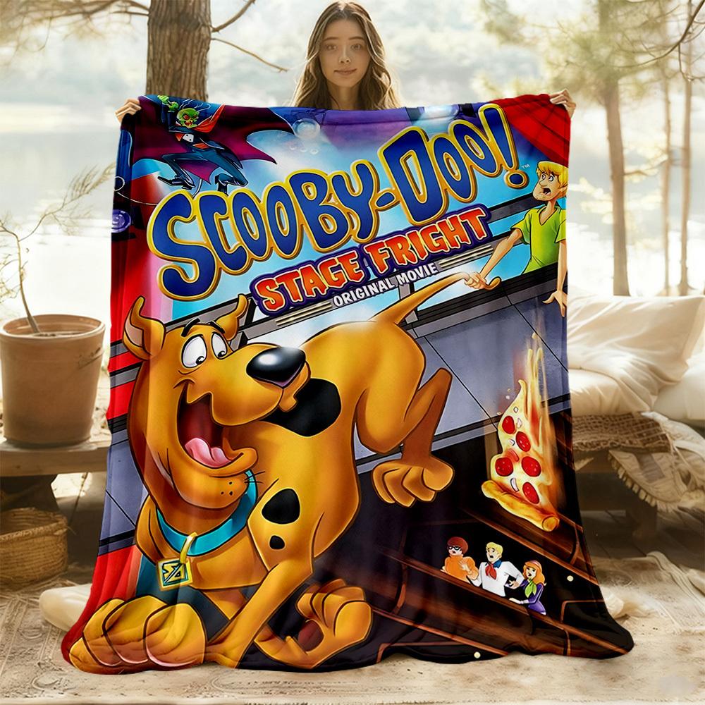 1 шт. Плед Scooby-Doo Mystery для улицы, легкий, фланелевый, мягкий и теплый, всесезонный, для улицы, кемпинга, гостиной, офиса, L1106098