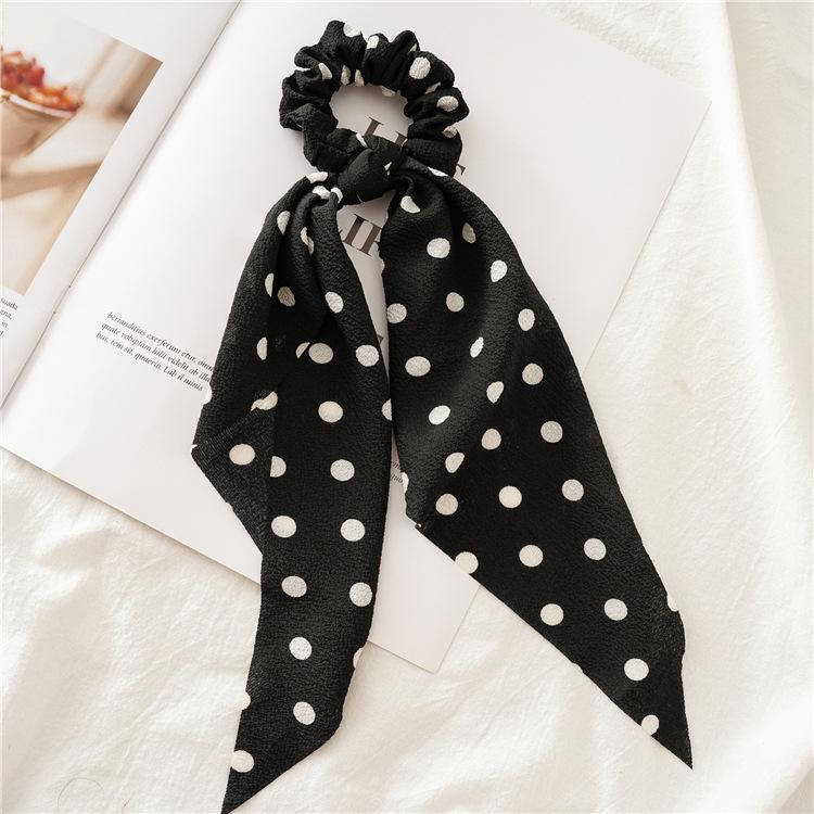 Chiffon Printing Flower Bandana Hair Scarf Headband for Women Vintage Long Ribbon Scrunchie Beach Bandanas Hair Accessories