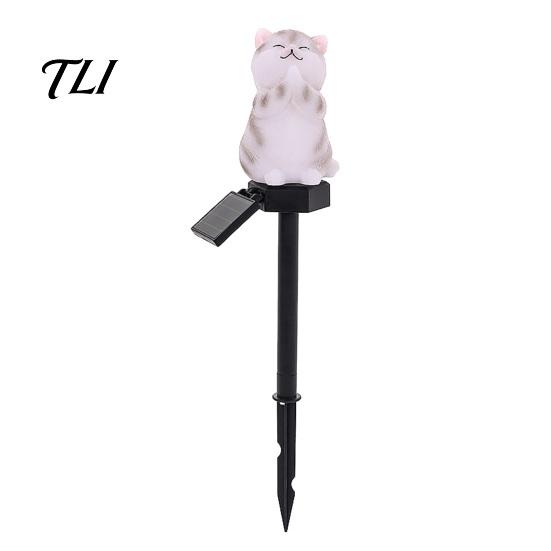 Outdoor Solar Lights Cat Garden Light, Waterproof Pathway Powered Yard Decor LED Lamp for Patio Lawn Decoration Energy Saving Illumination