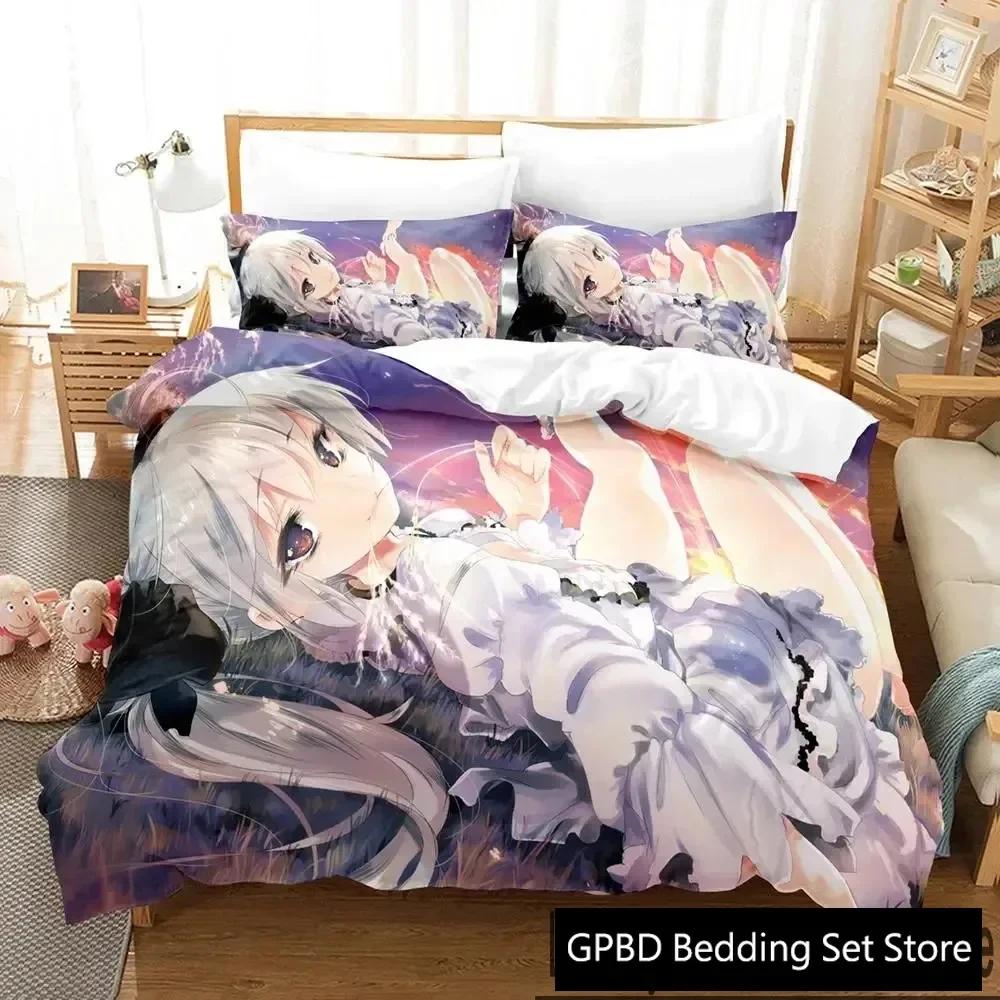 Anime Yosuga No Sora Comfortable Duvet Quilt Cover Pillowcase Bedding Set Children Bedroom Decoration Home Textile
