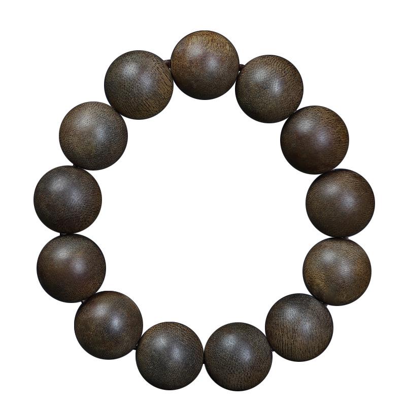 Kalimantan Black Agarwood Buddhist Prayer Bracelet 2.0: 108 Unisex Beads, Sinks in Water