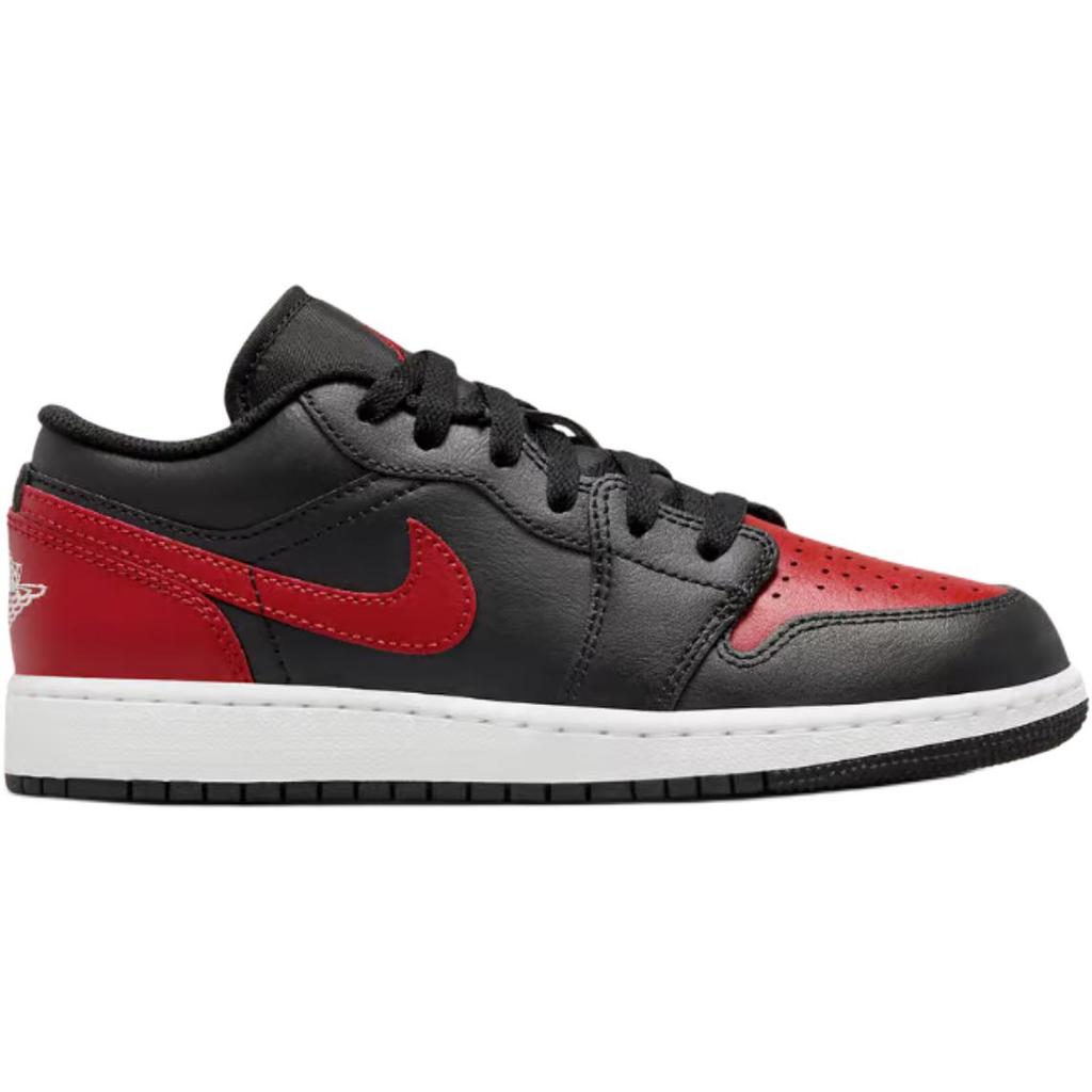 Air Jordan 1 Low GS Bred Kids Sneakers Black Varsity-Red Summit-White 553560-067