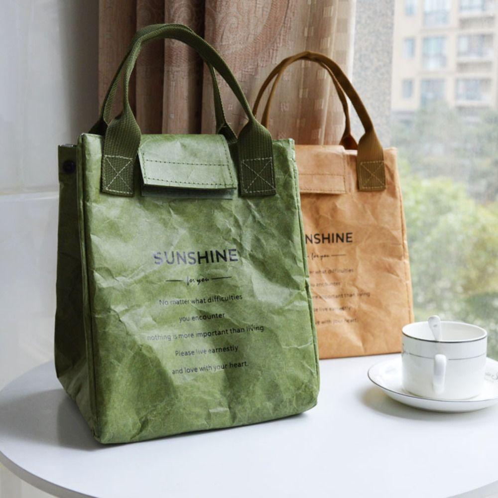 Waterproof Outdoor Picnic Storage Bag Dupont Paper Tote Bag Lunch Bag