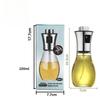 1pc Oil Spray Bottle 304 Stainless Steel Pressurized Spray Glass Kitchen Olive Edible Oil Barbecue Bottle Restaurant Barbecue