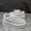 [Fanfna] Thick-soled Hand-woven Mesh Women's Summer 2025 New Roman Women's Shoes Soft-soled Light Casual Shoes