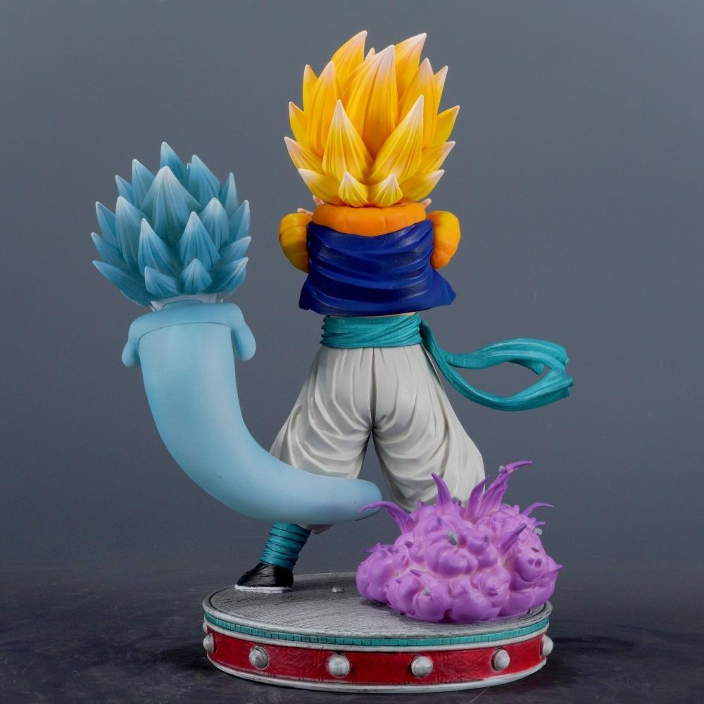 24 см/9,45 дюйма Аниме Фигурка Dragon Ball Готенкс Фигурки Действия ПВХ Статуэтка Настольное Украшение Коллекционная Модель Игрушки Подарки Круглая Сенсорная Сжимаемая Прыгучая