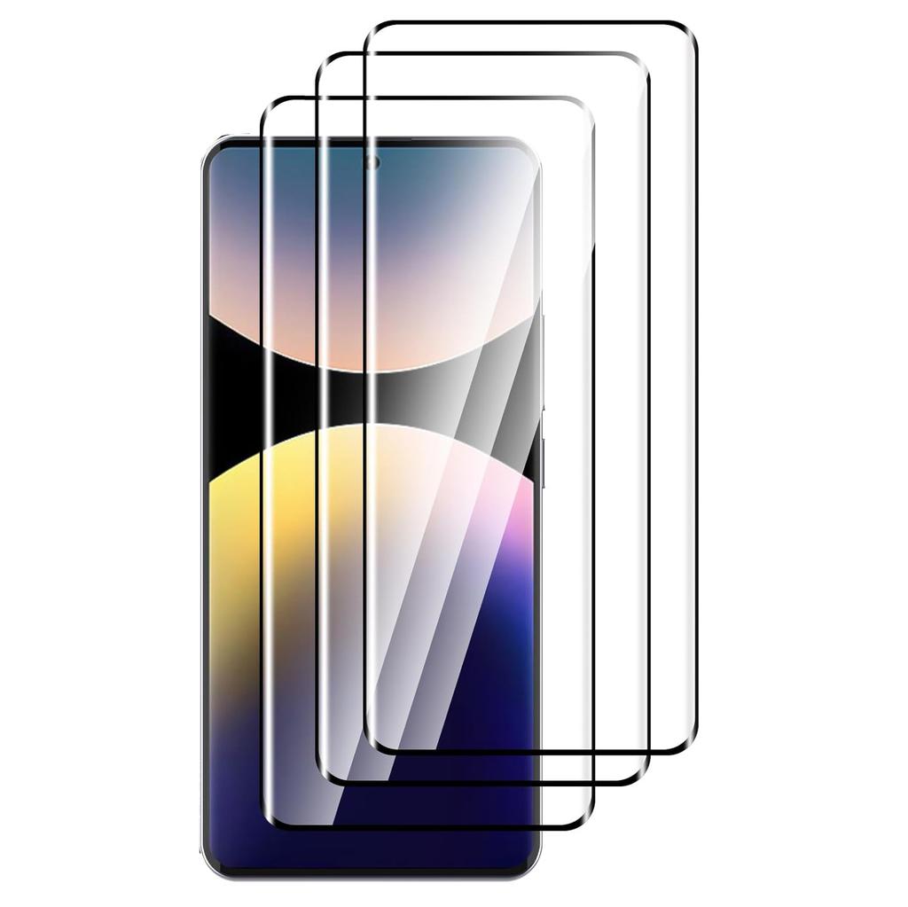 3 шт. для Redmi Note 14 Pro 5G/4G/Poco X7 5G Pro+ Защитная пленка для экрана Закаленное стекло для Xiaomi Redmi Note 14 Pro Закаленное стекло Совместимый с чехлом