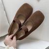 Leather Single Shoes Women's Shoes Flat Retro Mary Jane Shoes