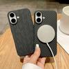 Керамический узор из углеродного волокна Kevlar PC Для чехла Magsafe Для iPhone 17 Air 16 15 14 Plus 13 12 Pro Max 11 Магнитная беспроводная зарядка Крышка