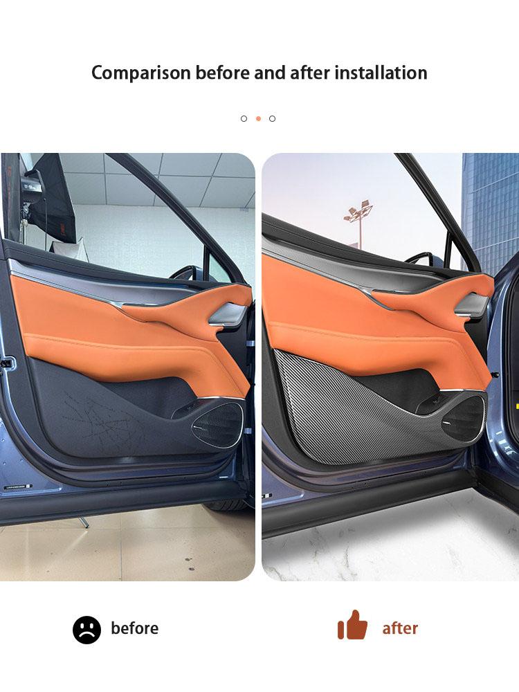 Для BYD Sea Lion 07 EV Панель на порог двери с рисунком под карбон, Панель защиты двери салона, Аксессуары