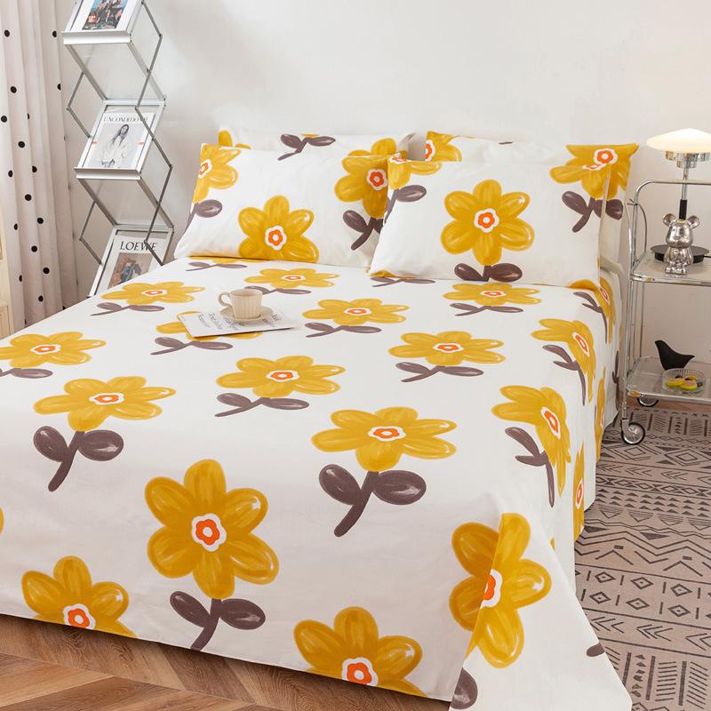 Оптовая продажа 100% хлопок старые грубые тканые простыни чистый хлопок кан одинарный комплект из трех предметов одинарная мягкая циновка студенческое общежитие циновка