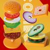 Деревянные игрушки для сортировки и stacking сэндвичей и бургеров, имитация кухонных игрушек, игрушка для дошкольного образования детей