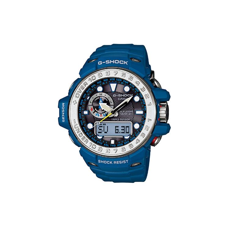 Casio Мужские часы с двойным дисплеем (жидкокристаллический/аналоговый) Серия Черные часы GWN-1000-2AER GWN-1000-2AER