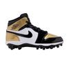 Men's Sneakers Jordan 1 Mid TD Cleat Gold Toe Metallic Gold/White/Black