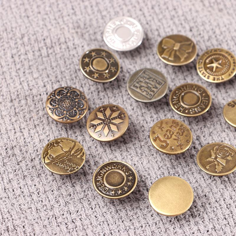 17Mm Jeans Snap Fastener Sewing-Free Button With Screw Pants Change Waist Size
