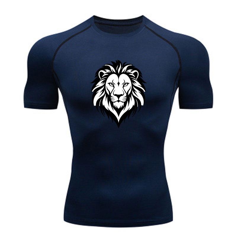 Men's Compression Athletic T-Shirt, Stylish Black White Trib