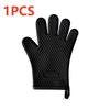 Heat Resistant Silicone Kitchen Gloves Anti-scald Thickened Microwave Oven Baking BBQ Gloves Anti-slip Heat Insulation Mitts