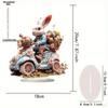 Настольное украшение Кролик Пасхальное - 2D Плоское Акриловое Настольное Украшение, Настенное Искусство Декор, Украшение Четыре Сезона, Новинка Декор Дома, Идеальное Прочное
