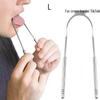 304 Stainless Steel Tongue Scraper - Removes Bad Breath & Cleans Tongue Coating