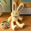 Internet Celebrity Pull Ear Rabbit Pendant Pull Rabbit Keychain Plush Doll Schoolbag Pendant Dopamine Bunny Toy