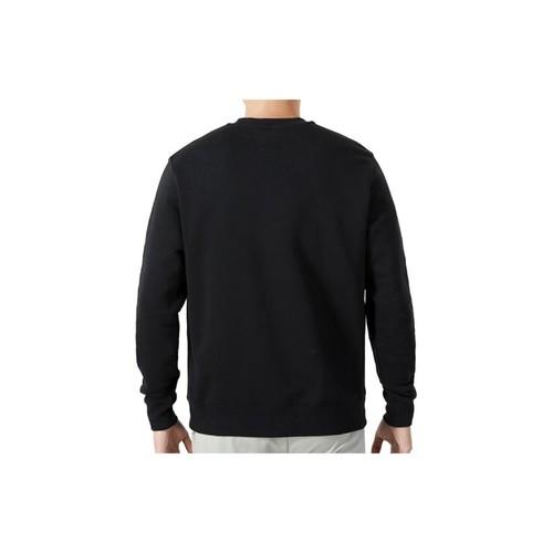 Nike Мужская повседневная толстовка с круглым вырезом и длинным рукавом с принтом-буквой Черная