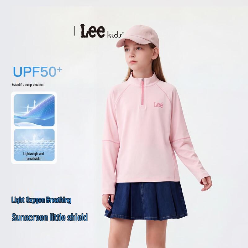 LeeKids Retro Sun Protective Half-Zip Long Sleeve T-Shirt