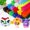 1 Set Pipe Plush Cleaners Crafts Cartoon Eyes Bendable Ball Flexible Stems Colorful Chenille Children DIY