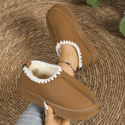 Мода 2025 Женские Ботильоны для Ходьбы Зимние Новые Уличные Удобные Неглубокие Слипоны Короткие Ботинки Тренд Мода Круглый Носок Дизайнерская Обувь