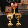 1pc, Vintage Embossed Metal Chalice Goblet for Wine, Champagne, and Liqueur - Perfect for Bars, Restaurants, and Home Decor