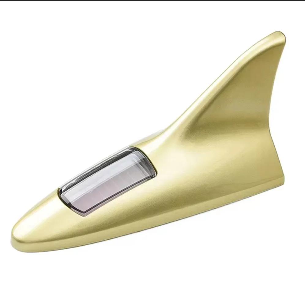 Универсальная автомобильная антенна типа «плавник акулы» с солнечной энергией, светодиодный предупредительный световой сигнал, автомобильный радиосигнал, антенна на крыше, предупреждающие огни столкновений