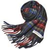 Made In UK Scarf Cashmere Tartan Check [Locaron] Scotland, 100% (Black Stuart)