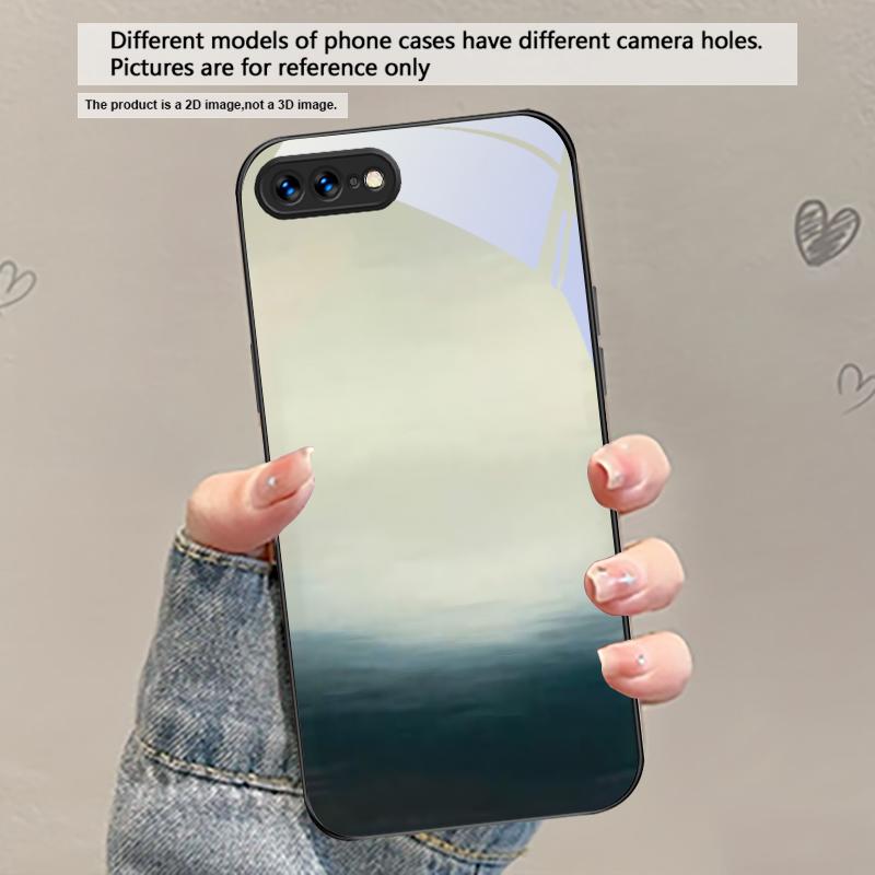 Текстура текстуры коры Для iPhone 17 Air 16 E 15 Plus 14 Pro Max 13 12 mini 11 5 6 7 8 Plus XR XS Max SE Черный стеклянный чехол для телефона