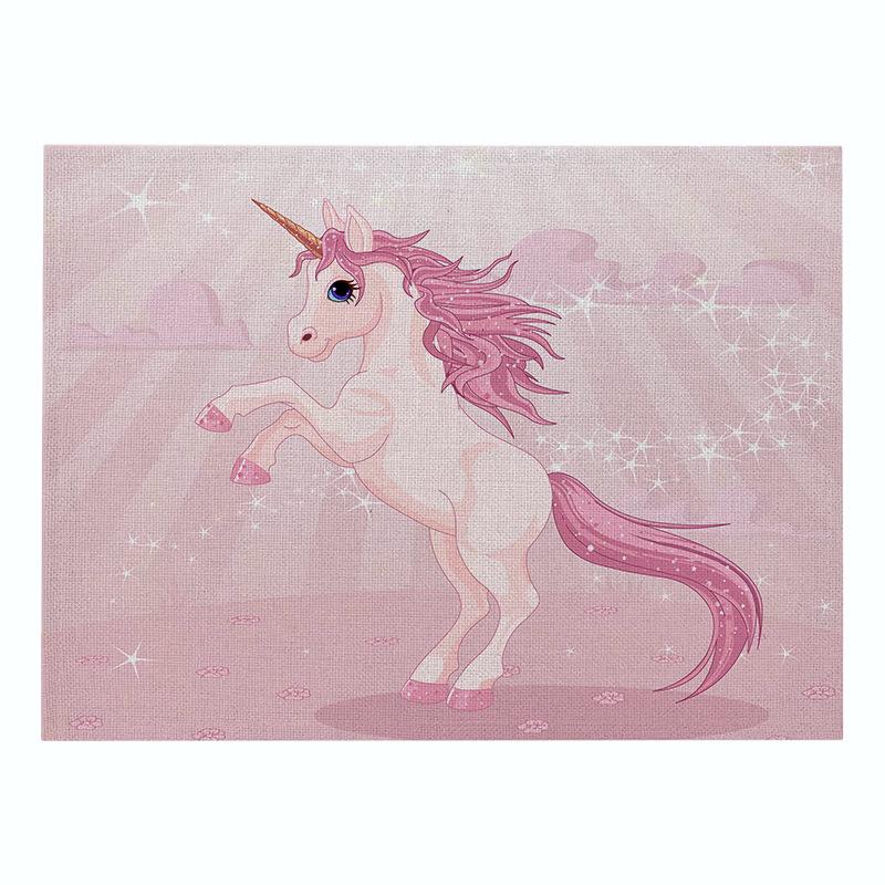 Nordic INS Cartoon Unicorn льняной коврик для стола нескользящий термостойкий коврик для стола подставка под стакан для напитков кухонные принадлежности