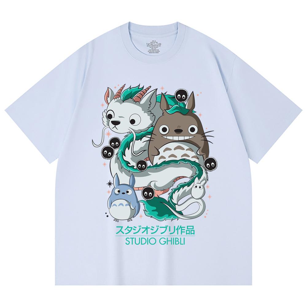230 Gsm 100% Cotton Ghibli V7 Print Unisex Heavy Cotton T Shirt