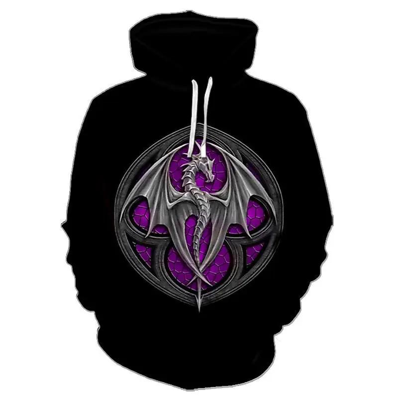 New Autumn Domineering Dragon Series 3D Printed Hoodie Cool Boys Trend Fashion Hooded Sweater Latest Loose Hip Hop Hoodie