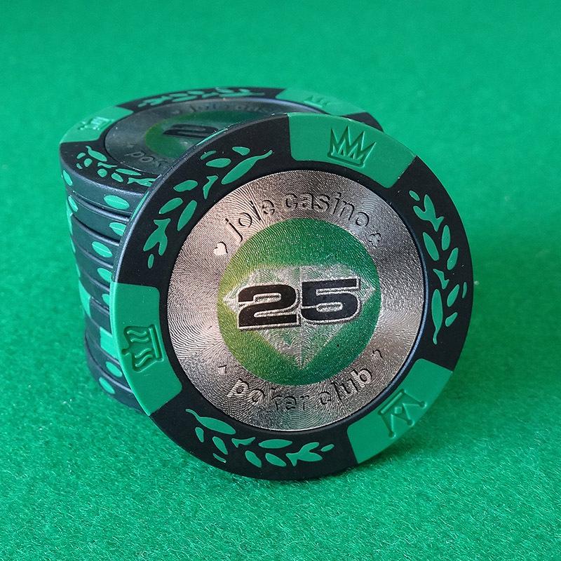 10Pcs 39Mm Texas Hold'Em Chips, Wheat Ear Clay Chips Texas Hold'Em Creative Chess And Card Room Poker Hall Poker Coin Table Game