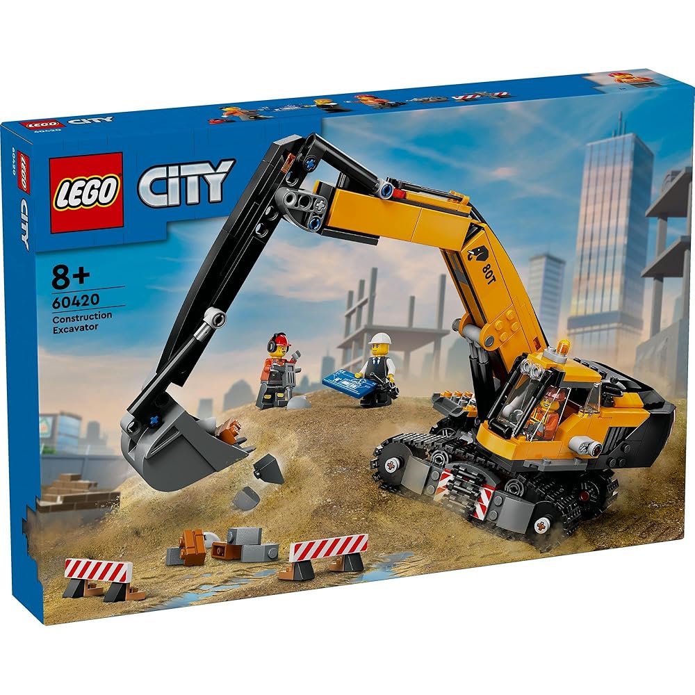 LEGO City Yellow Excavator Building Set for Kids Ages 8–10