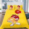 Exquisite 3D M And M Wallpaper Cute Chocolate Digital Print Bedding Set Duvet Cover Comforter Bed Adult Youth Girl Boy Gift