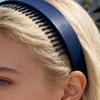 Ободок для волос Extra Wide Thick Headband с нескользящими зубьями в винтажном стиле, прочно держащийся, офисный аксессуар для волос