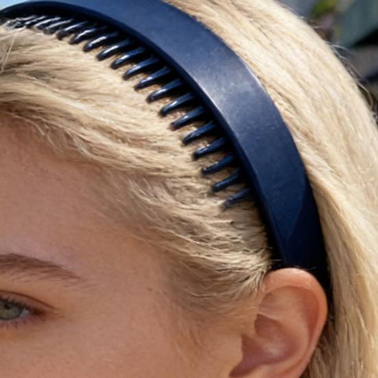 Ободок для волос Extra Wide Thick Headband с нескользящими зубьями в винтажном стиле, прочно держащийся, офисный аксессуар для волос