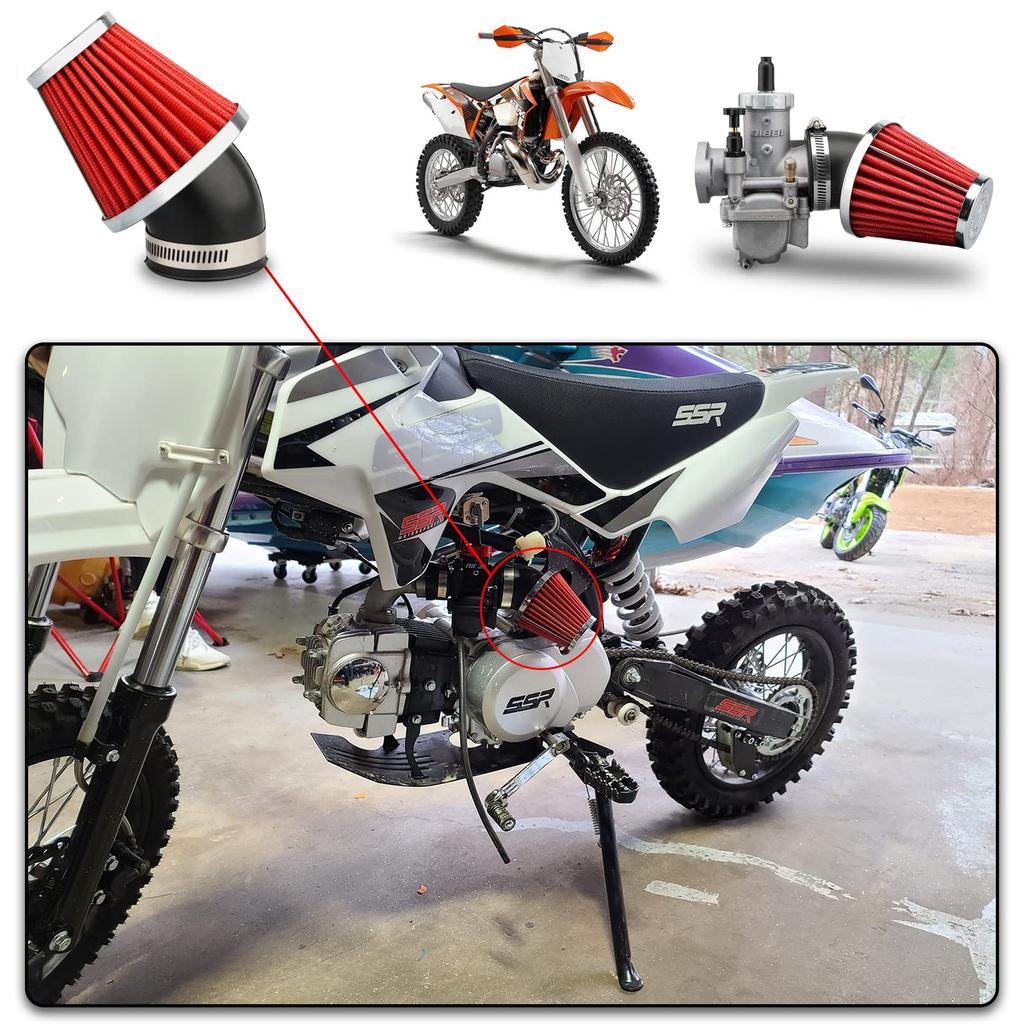 NIBBI Motorcycle Air Filter High Performance Air Filter 48mm Honda Yamaha Suzuki ATV SSR