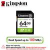 Kingston SD-карта 128 ГБ Класс 10 UHS-I U1 V10 64 ГБ 256 ГБ 512 ГБ Карта памяти До 150 МБ/с чтение SDXC Флеш-карта Canvas Select Plus для камеры