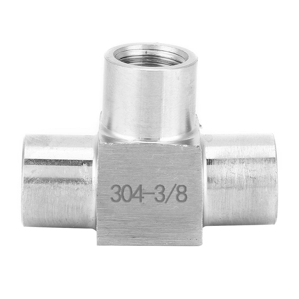 3 Way Pipe Connector BSPP Female Thread Stainless Steel Pipe Fitting Connector38in