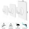 5/10/20/30/40Pcs Self-adhesive Hook Transparent Door Wall Hook Child Heavy Load Rack Kitchen Bathroom Towel Key Rack Sticky Hook