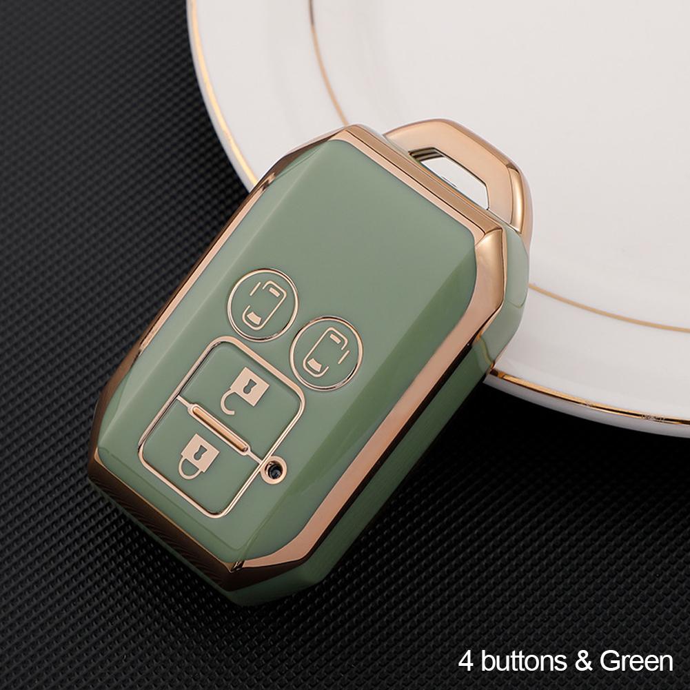 Новый гальванический чехол для автомобильных ключей из ТПУ для Suzuki Spacia MK53S Jimny Sierra Swift Wagon, аксессуары для интерьера, 4-кнопочный замок