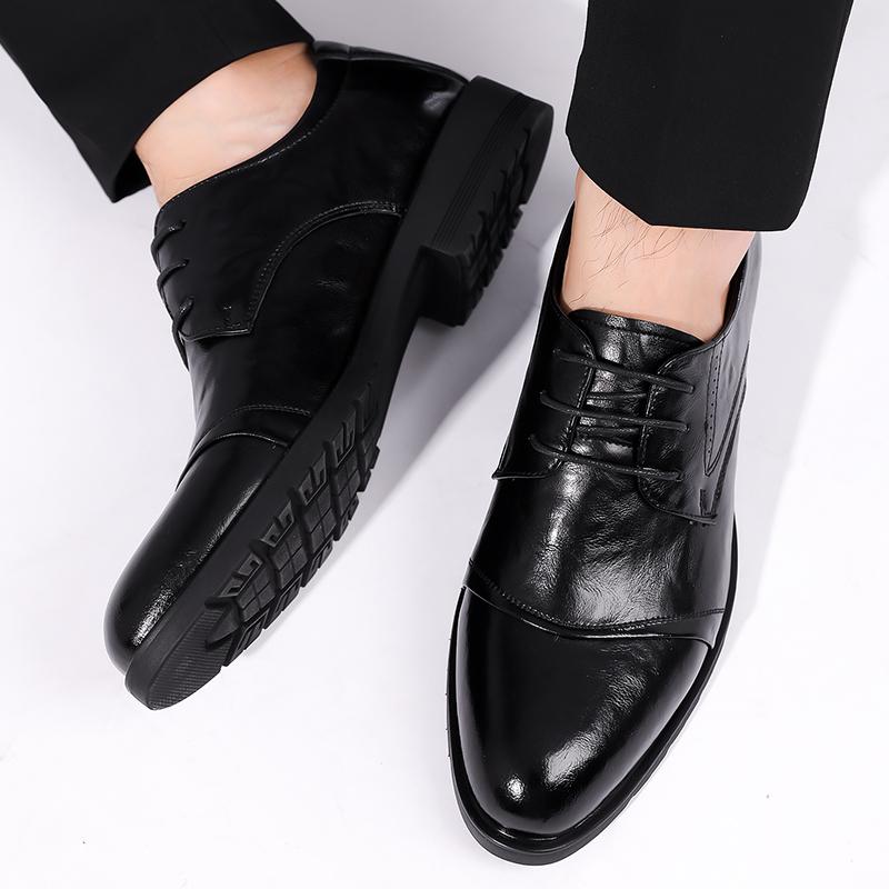 Коричневые повседневные деловые мужские кожаные туфли высокого качества в стиле ретро для отдыха на свежем воздухе, свадебные туфли жениха