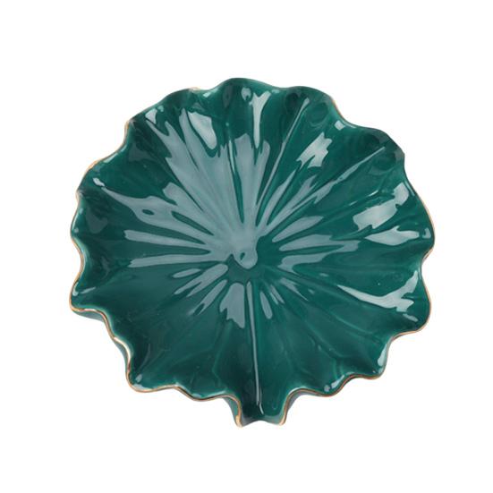 Мыльница Компактная, легко моющаяся Керамика в скандинавском стиле Мыльница в форме листа лотоса Полка для ежедневного использования