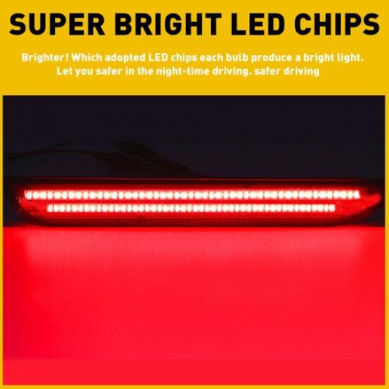 Smoked Lens Rear LED Bumper Side Marker Light Lamp For Ford Mustang GT 2015-