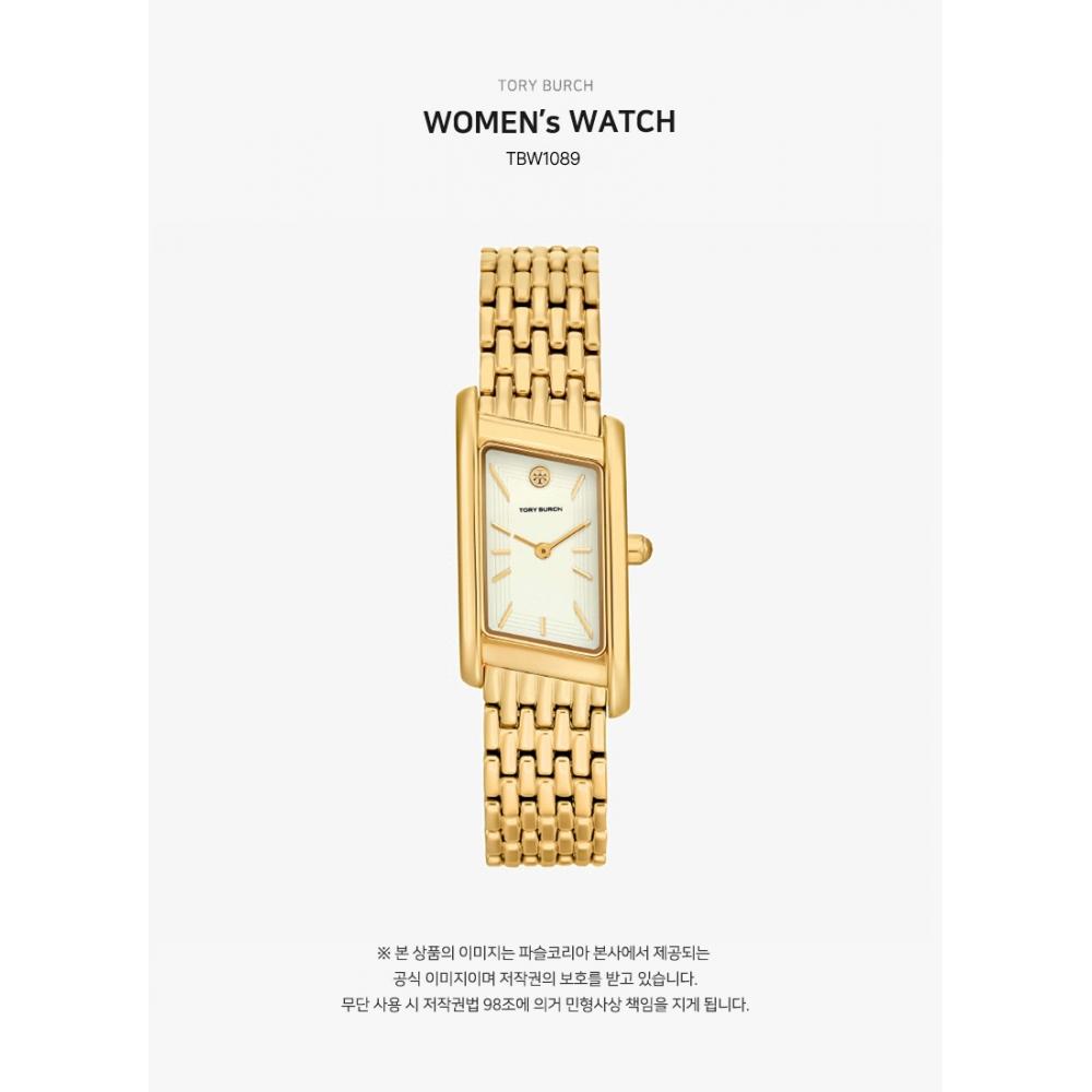 Tory Burch Eleanor Mother Of Pearl Square Women S Metal Watch Tbw1089