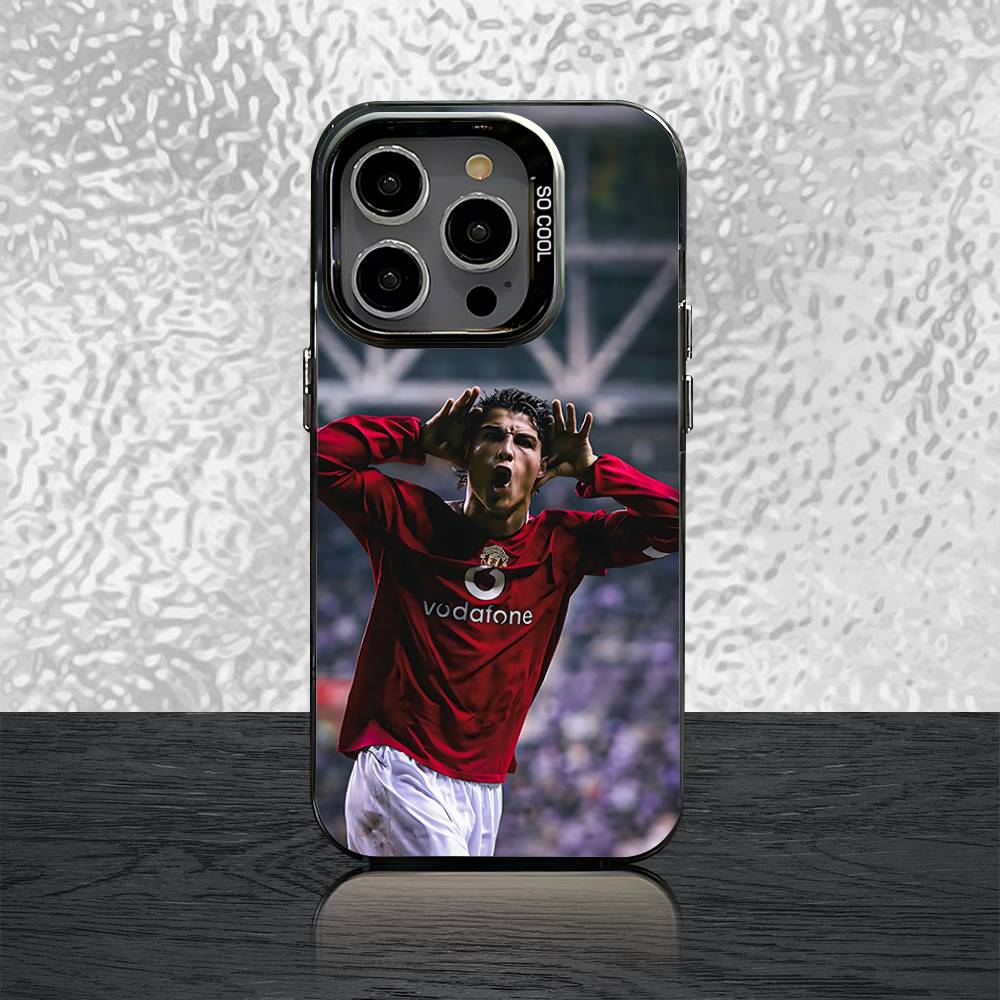 7 ФУТБОЛОВ Чехол для телефона для iPhone 16,15,14,13,12,11,Pro,Max,Plus,Mini,SE Cr7 R-ROnAlDoS Черный Конфетный Матовый Ударопрочный Чехол